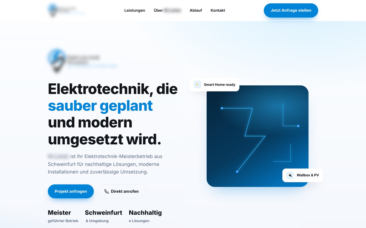 Moderne Unternehmenswebsite — Beispiel