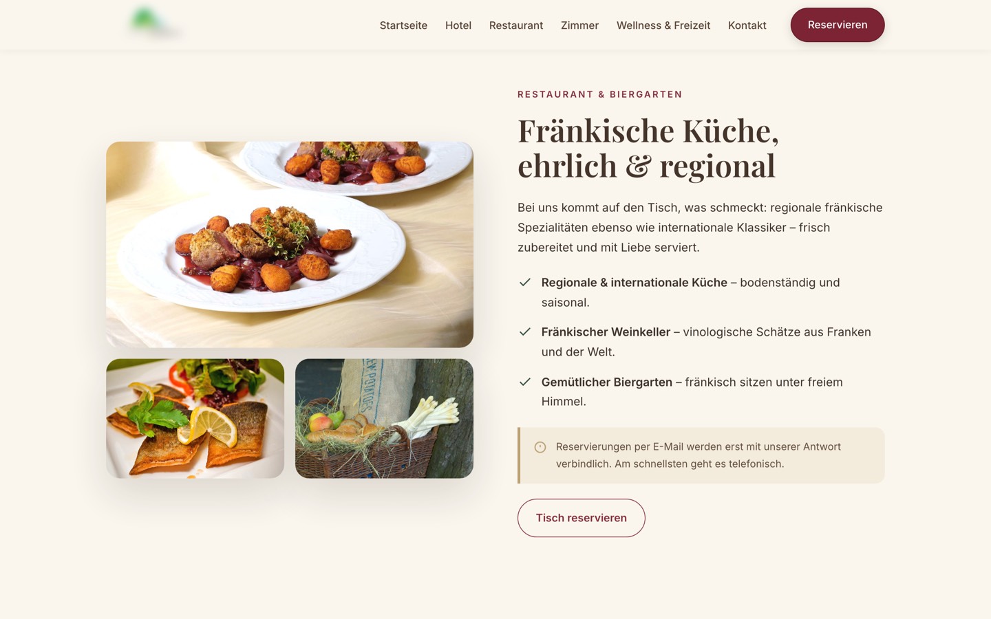 Anonymisierte Website — Hotel & Gasthof