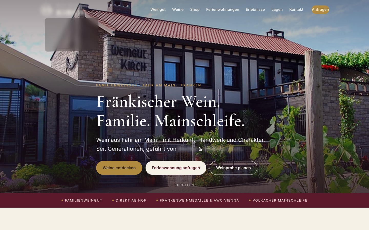 Website mit Shop-Struktur — Beispiel